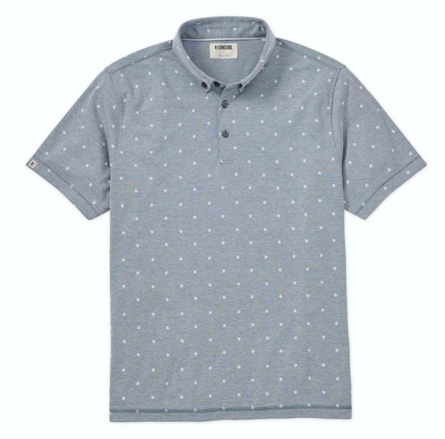 * Linksoul Sale Online Micro Fern Print Oxford Polo | Golf Shirts