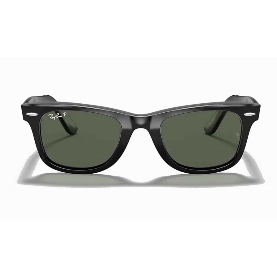 * Ray-Ban Excellent Original Wayfarer Classic Black/Polarized Green Classic G-15 | Men'S Sunglasses