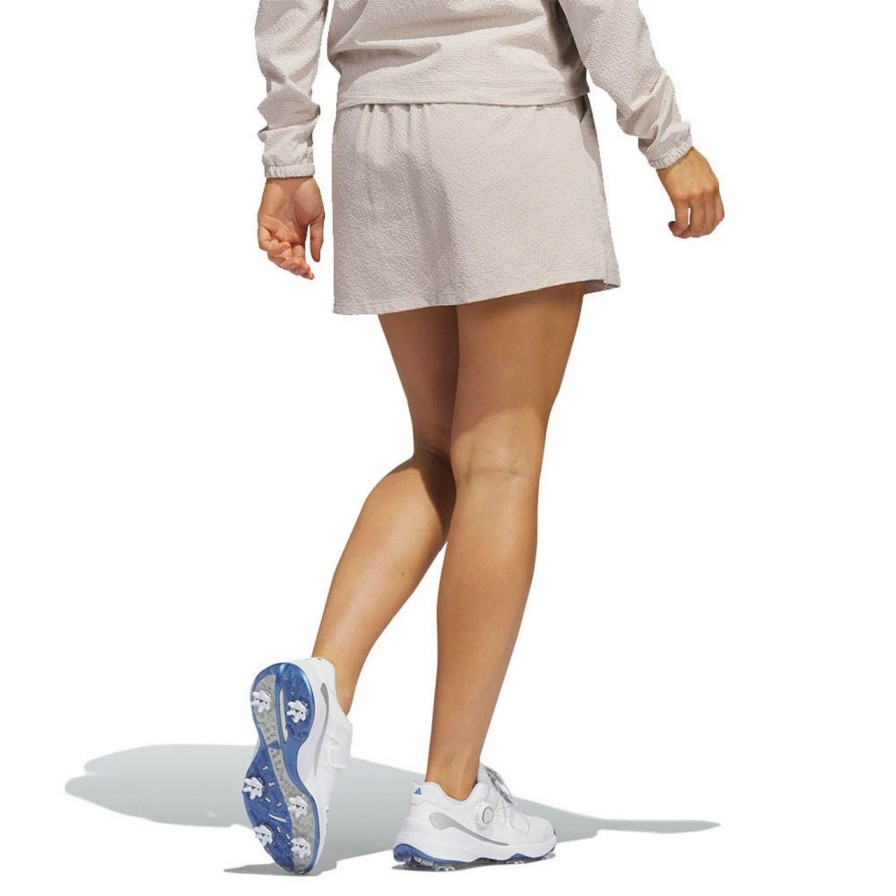 * Adidas New Arrivals Women'S Seersucker Skort 16 Inch | Women'S Golf Skirts & Skorts