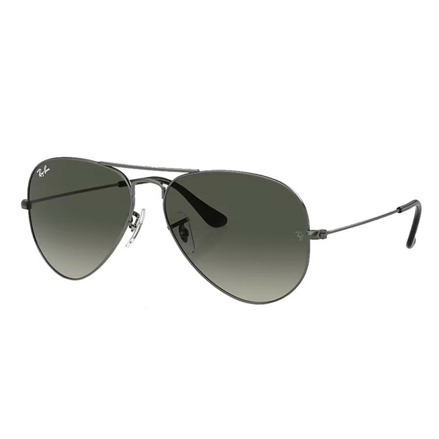 * Ray-Ban Gift Selection Aviator Gradient Polished Gunmetal/Gradient Grey | Men'S Sunglasses