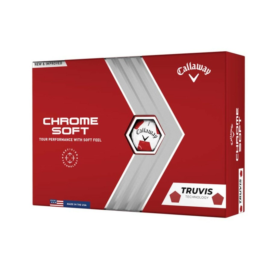 * Callaway Popular Chrome Soft Truvis Red Golf Balls 2022 | Balls