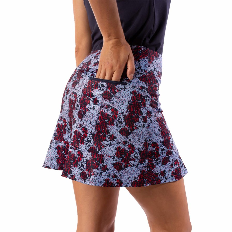 * Golftini Gift Selection Women'S Pull-On Ruffle Tech Skort | Women'S Golf Skirts & Skorts