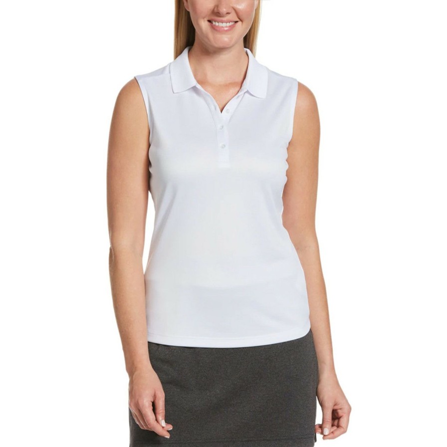 * Callaway Quick Delivery Women'S Solid Knit Sleeveless Polo | Women'S Golf Shirts