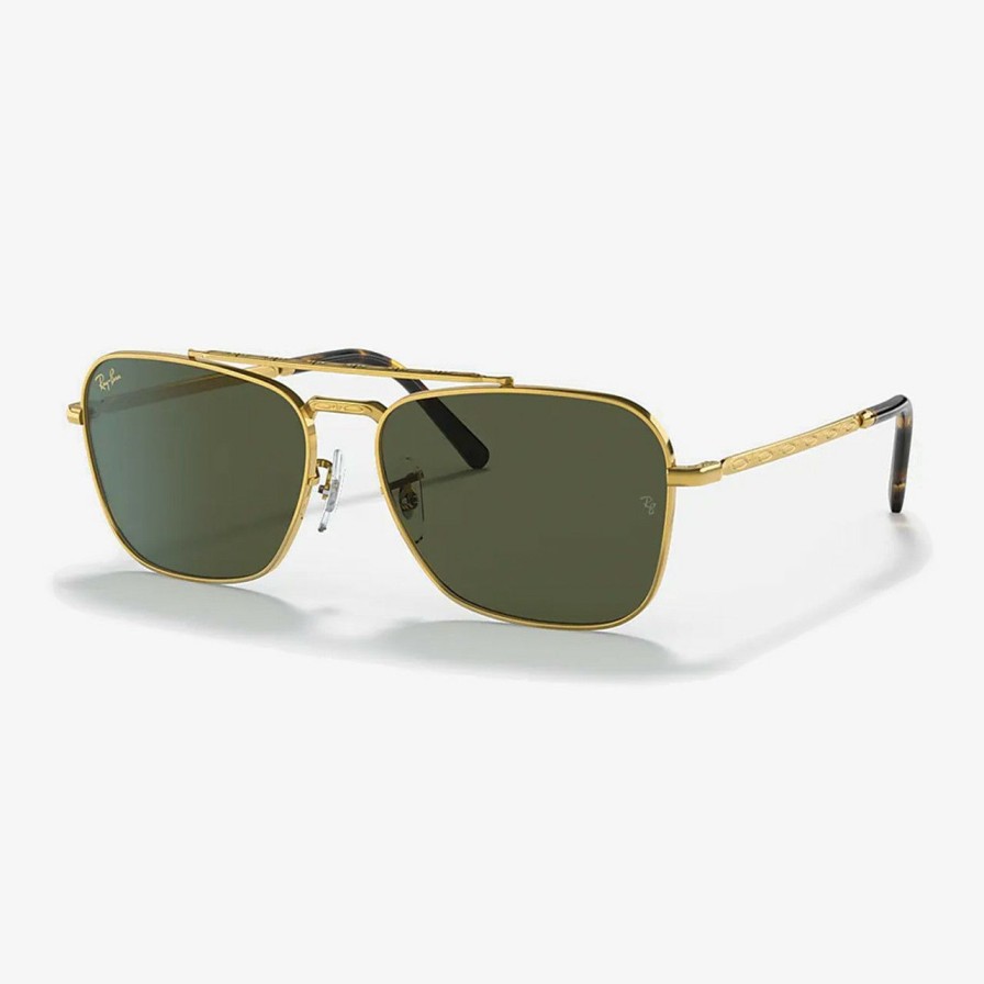 * Ray-Ban Wholesale New Caravan Legend Gold/Green Classic | Men'S Sunglasses