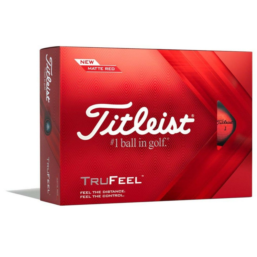 * Titleist Quick Delivery Trufeel Golf Balls Matte Red 2022 | Balls