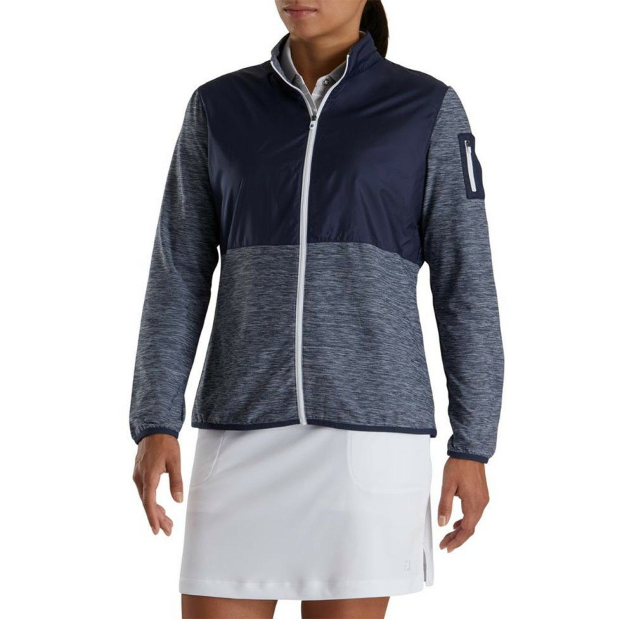 * Footjoy Outlet Sale Women'S Full-Zip Space Dye Mid-Layer | Women'S Golf Outerwear