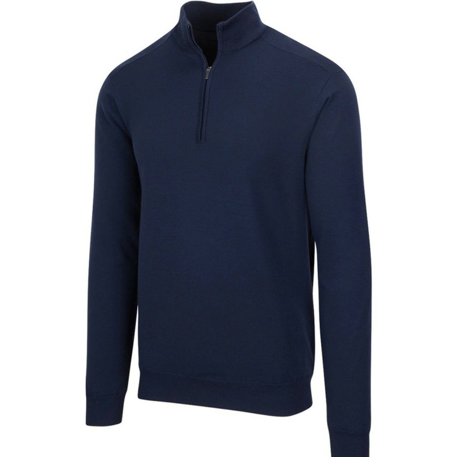 * Greg Norman Premium Performance Blend Lined 1/4 Zip Wind Sweater | Golf Outerwear