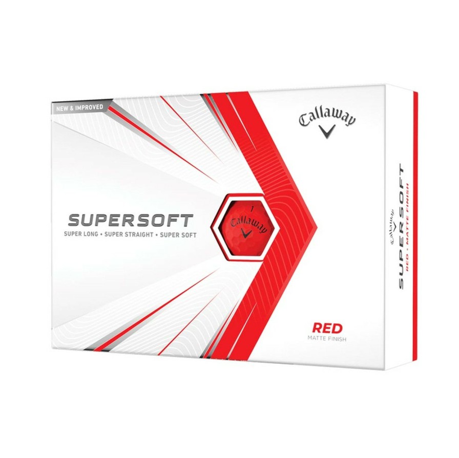 * Callaway Tendy Style Supersoft Golf Balls Matte Red | Balls