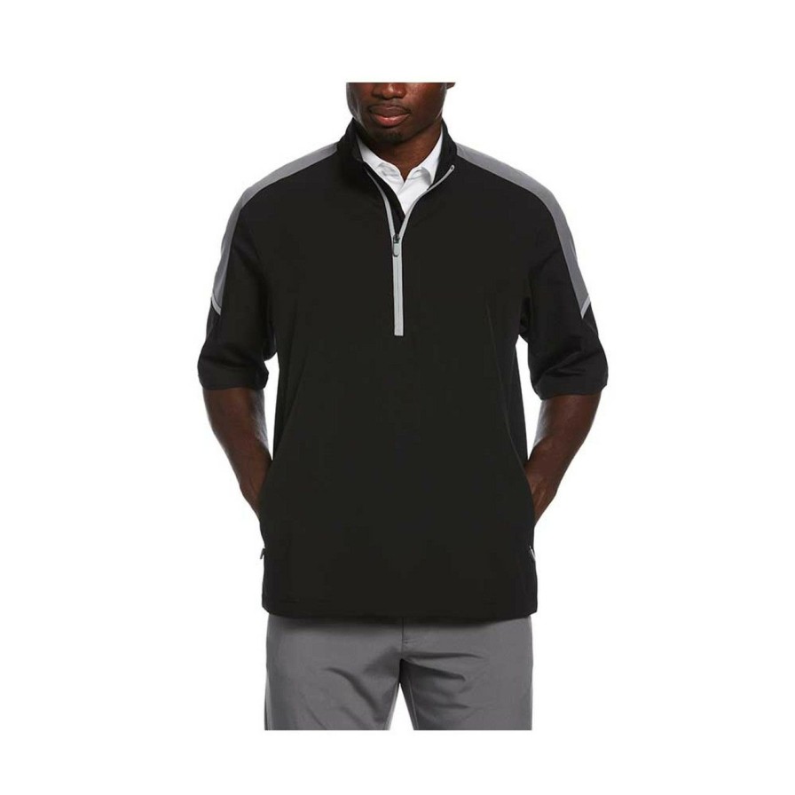 * Callaway Tendy Style Swing Tech Blocked 1/4 Zip Windbreaker | Golf Outerwear