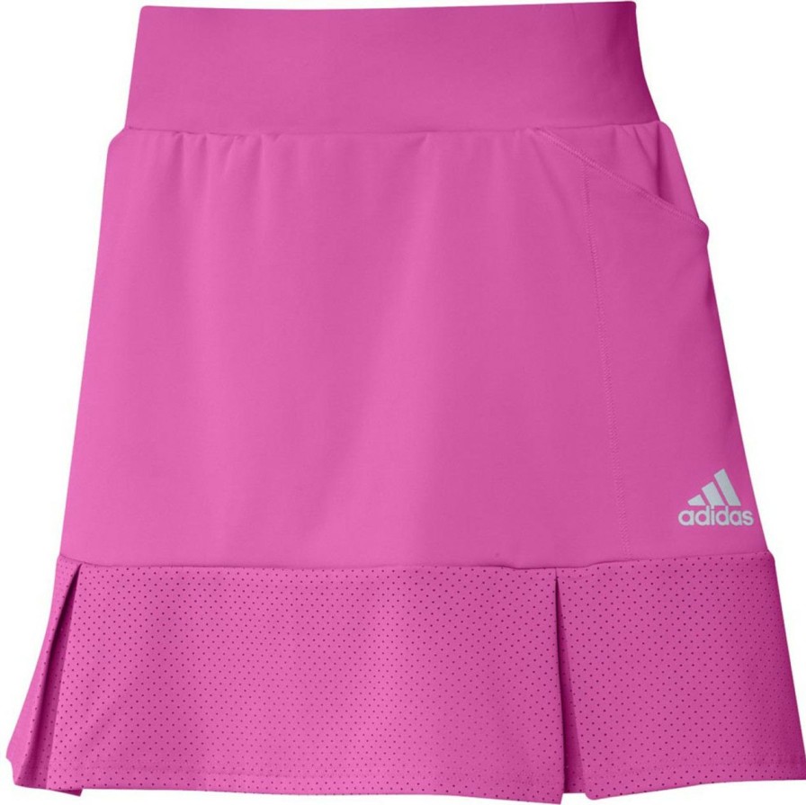 * Adidas Outlet Sale Women'S Pleated Perforated Skort 15 Inch | Women'S Golf Skirts & Skorts