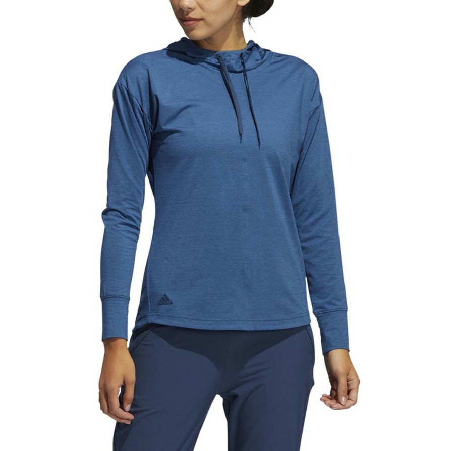 * Adidas Quick Delivery Women'S Essentials Heathered Hoodie | Women'S Golf Outerwear