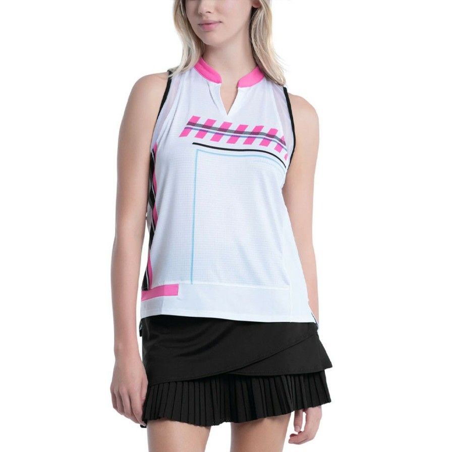 * Lucky In Love Outlet Sale Hit The Line Tank | Women'S Golf Shirts