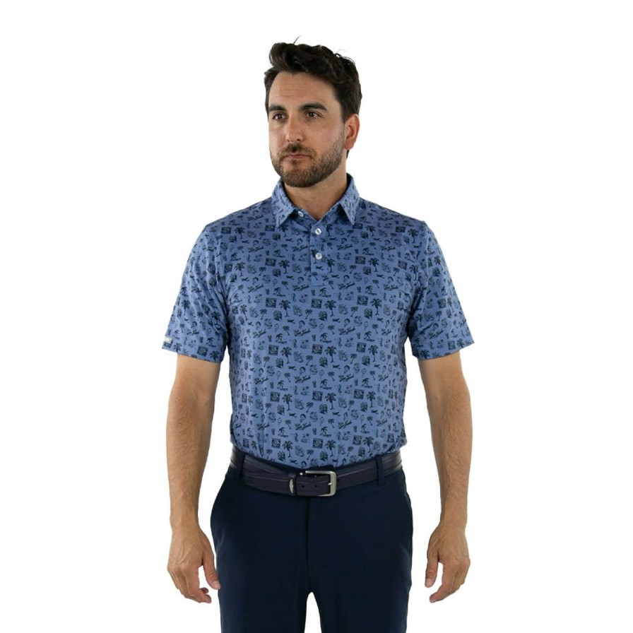 * Straight Down Tendy Style Vintage Vacation Polo | Golf Shirts